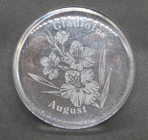 Clear etched glass vintage - , art