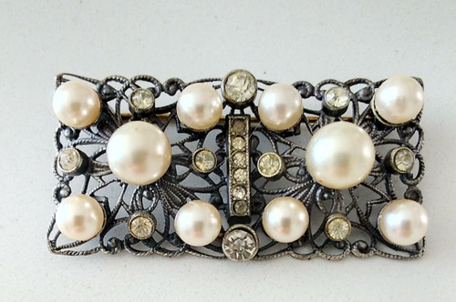 Antique czech brooch set - set, with