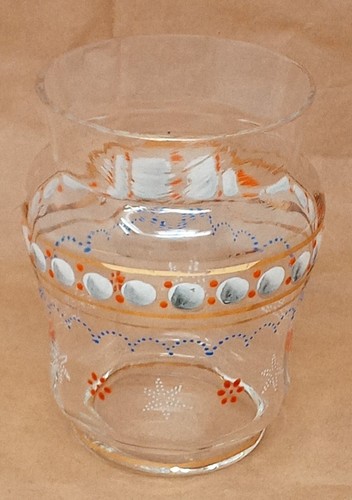 Antique art glass vase blown - antique,