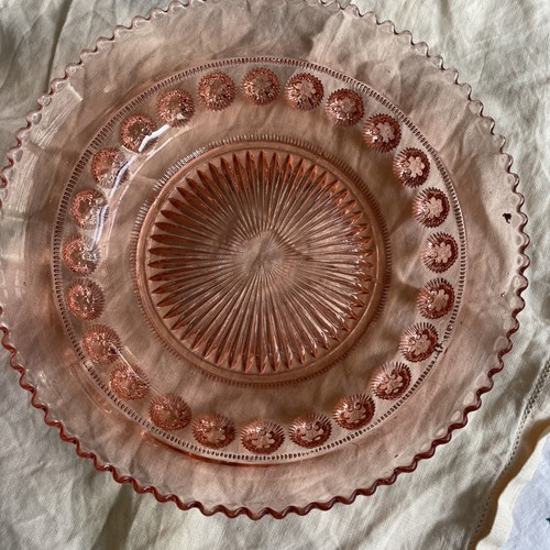 Blush pink pressed - pink, glass