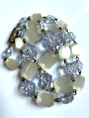 Antique art deco frosted glass - antique,