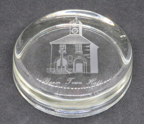 Clear etched glass vintage - , art