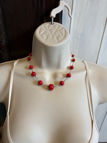 Art deco red - swirly, glass