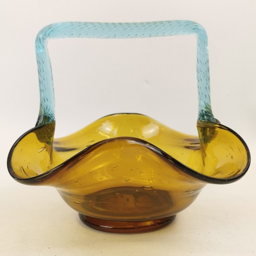 Vintage amber blue art bon - amber,