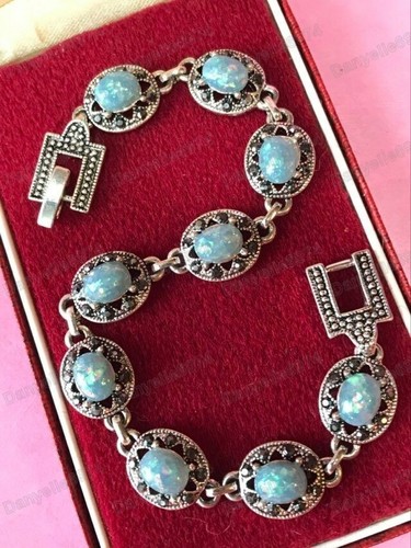 Art deco inspired faux - inspired, blue