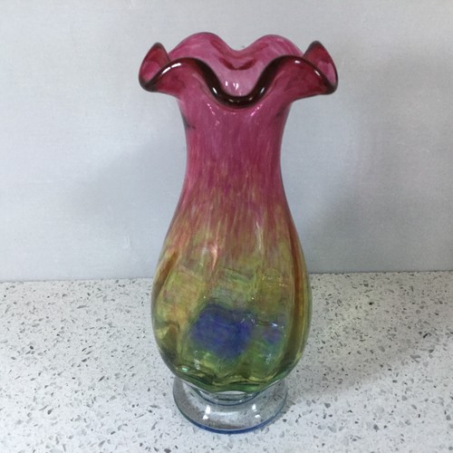 Art glass vase hand - art, blown