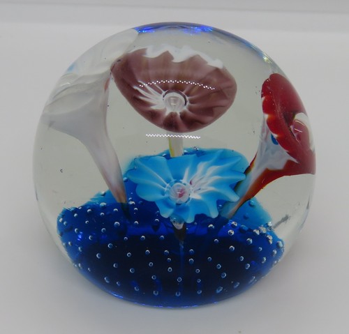 Clear blue glass - glass, vintage