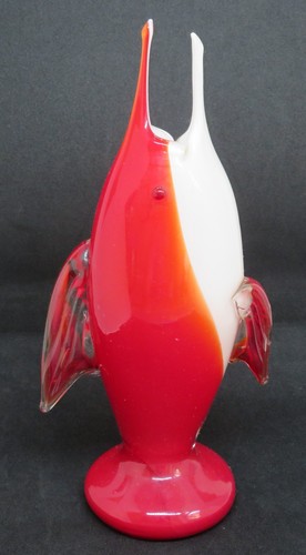 Murano red white glass - red, &