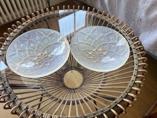 Art deco glass bowls - glass,