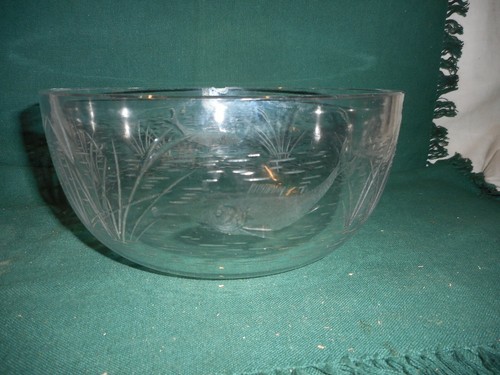 Webbs cut glass bowl - , by