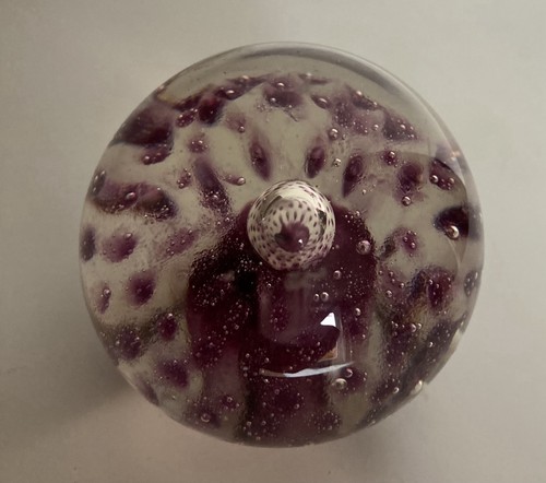Antique glass paperweight with - antique,