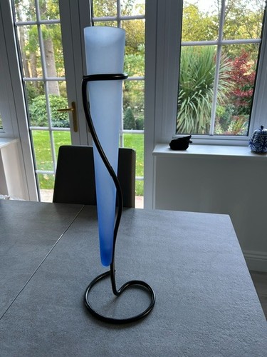 Vintage tall frosted glass - frosted,