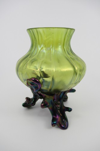 Art nouveau glass vase - art,