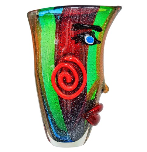 Glassvase glass vase face