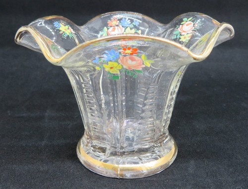 Clear glass gold - gilt, vintage