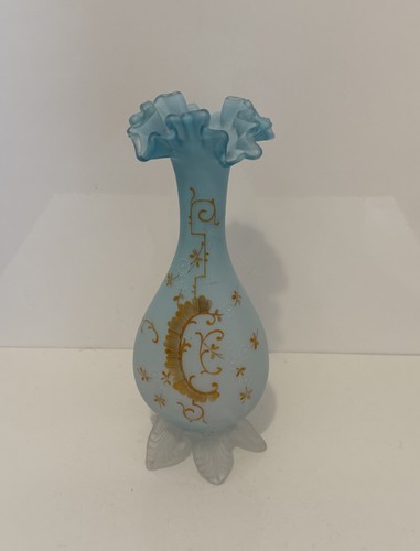 Victorian era blue satin glass - victorian-era,