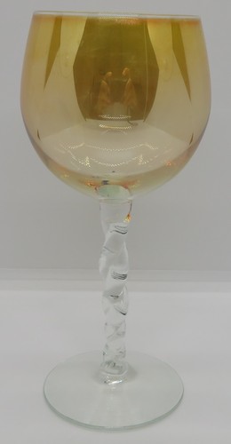Orange iridescent glass