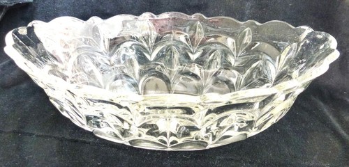 Glass dish oval art deco - oval..art,