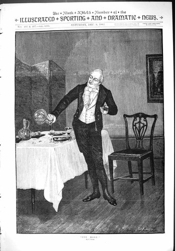 Antique old print 1882 one - print,