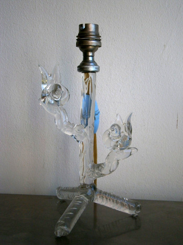 Lamp base blown glass - lamp, 1950