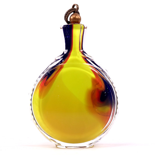 Art glass perfume bottle flask - glass,