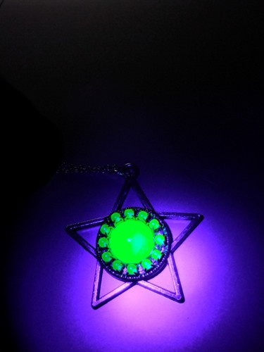 Czech uranium glass star - glass,