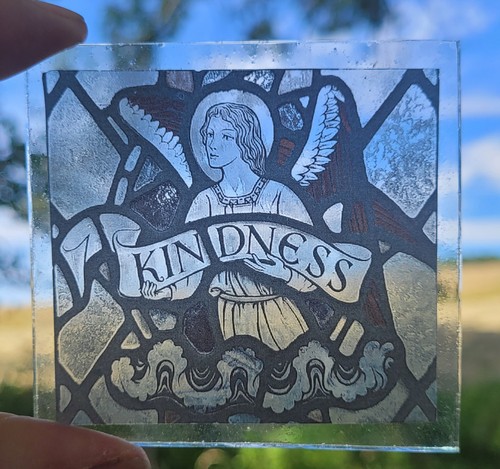 Stained glass archangel - glass,