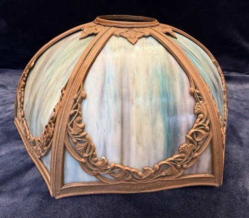 Antique art nouveau slag glass - slag,