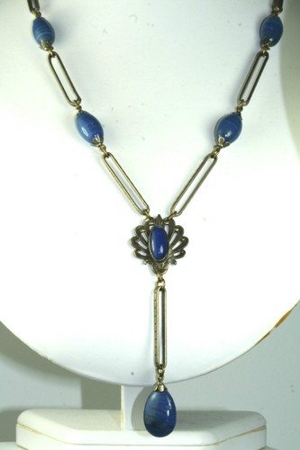 Antique art deco inch blue - antique,