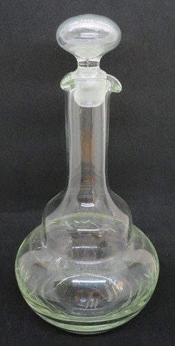 Clear etched glass - , vintage