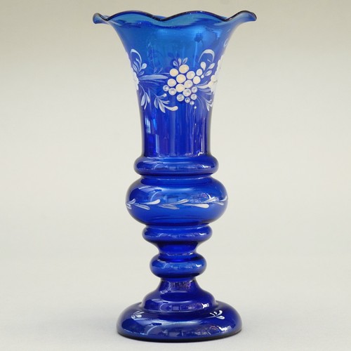 Antique vase glas blue bohemia - antique,