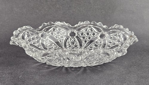 Antique pressed glass dish - glass,