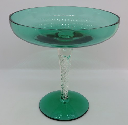 Green glass vintage art - green,