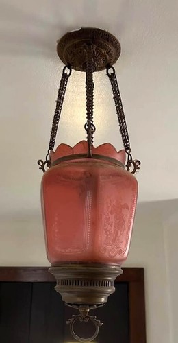 Etched cranberry glass - etched,