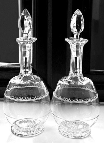 Antique glass decanters - glass,
