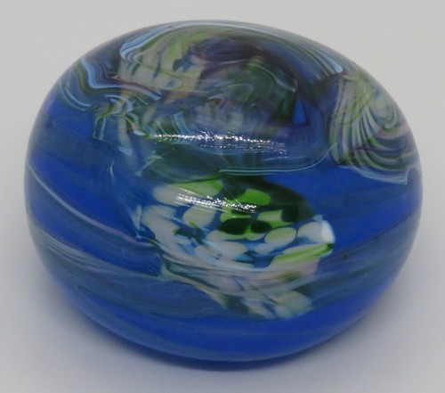Blue glass vintage art deco - blue,
