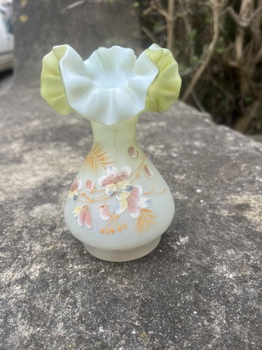 Antique hand blown ruffled - hand,