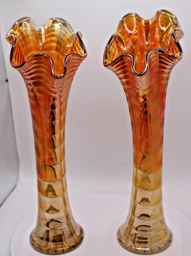 Pair antique imperial ripple - antique,