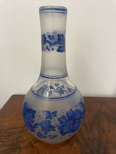 Antique frosted glass vase - antique,