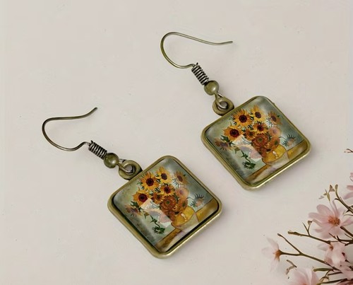 Van gogh sunflowers art square - van,