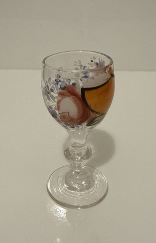 Enamel decorated glass circa
