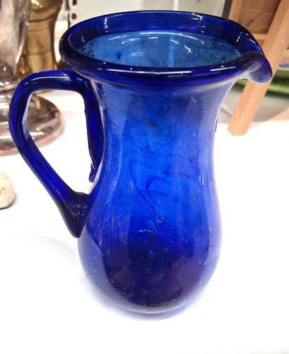 19th century cobalt blue jug - century,