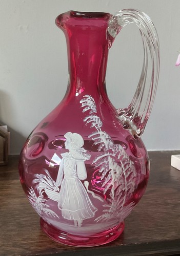 Mary gregory cranberry glass - mary,