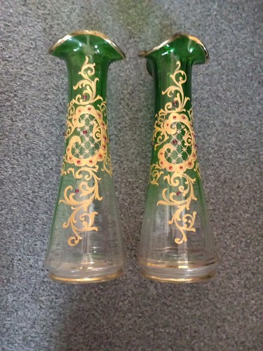 Pair antique bohemian moser - pair,