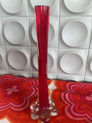 Mid century tall red - century, glass