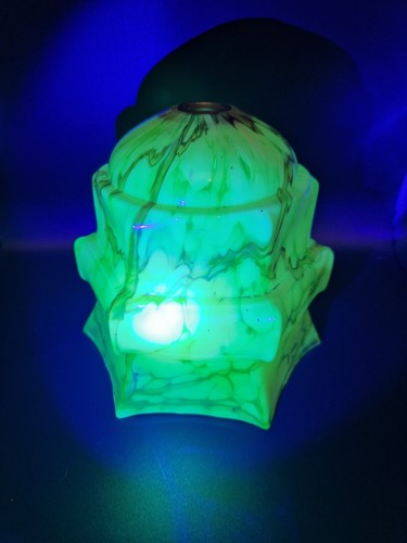 Vintage uranium glass lamp - vintage,