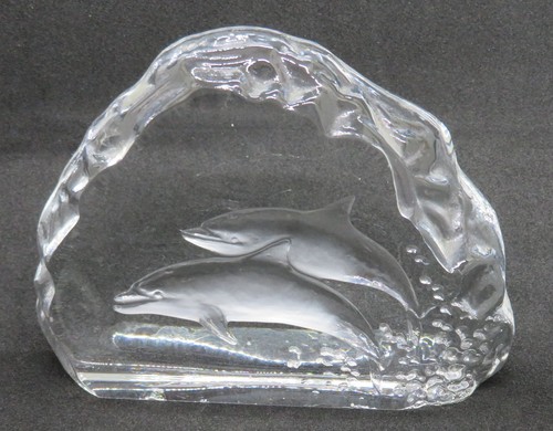 Clear etched glass vintage art - vintage,
