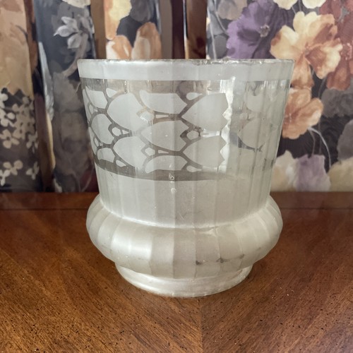 Antique frosted etched - frosted, glass